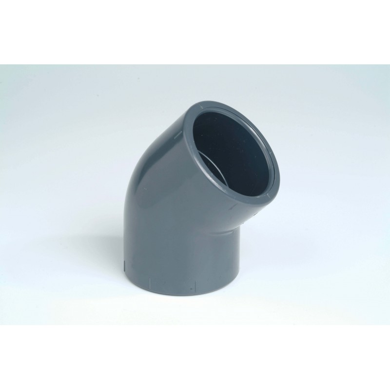 Coude PVC Pression 45° Diamètre 32 PN16 à coller