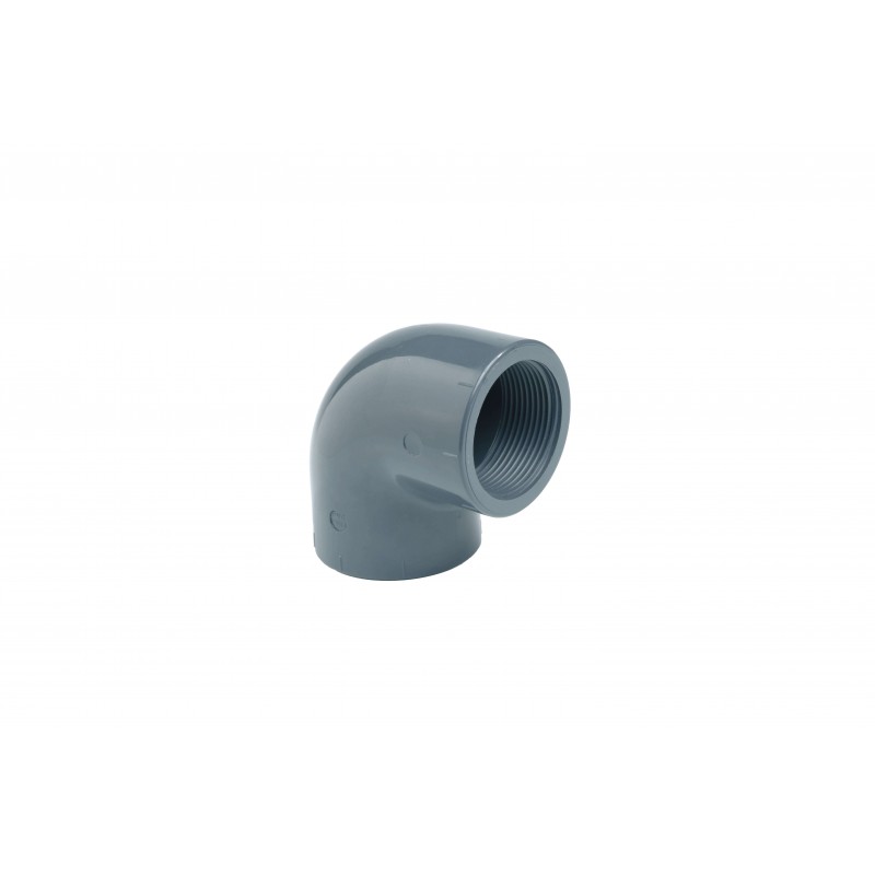 Coude PVC Pression 90° Mixte Diamètre 63x2" PN16 Femelle à coller Femelle à visser