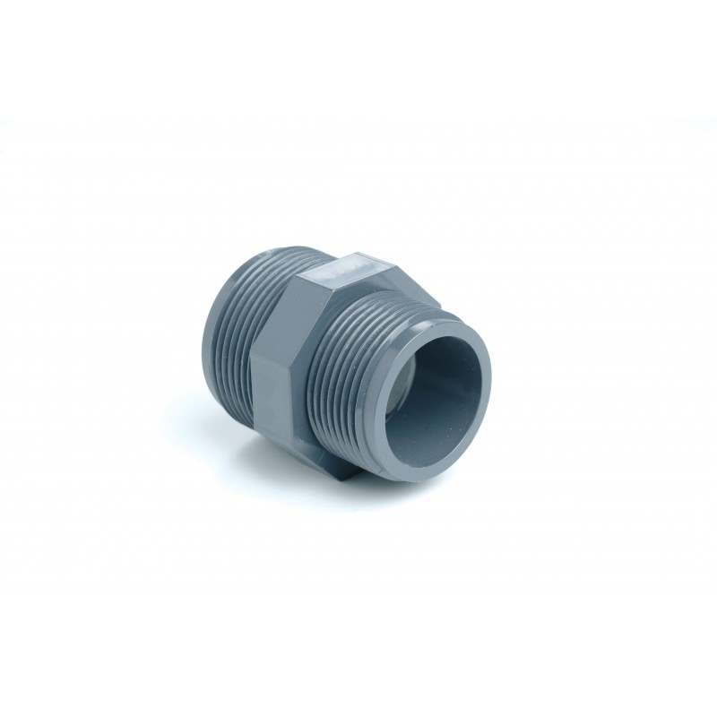 Mamelon Réduit PVC Pression Diamètre 1"1/2x1"1/4 PN16 MM à visser