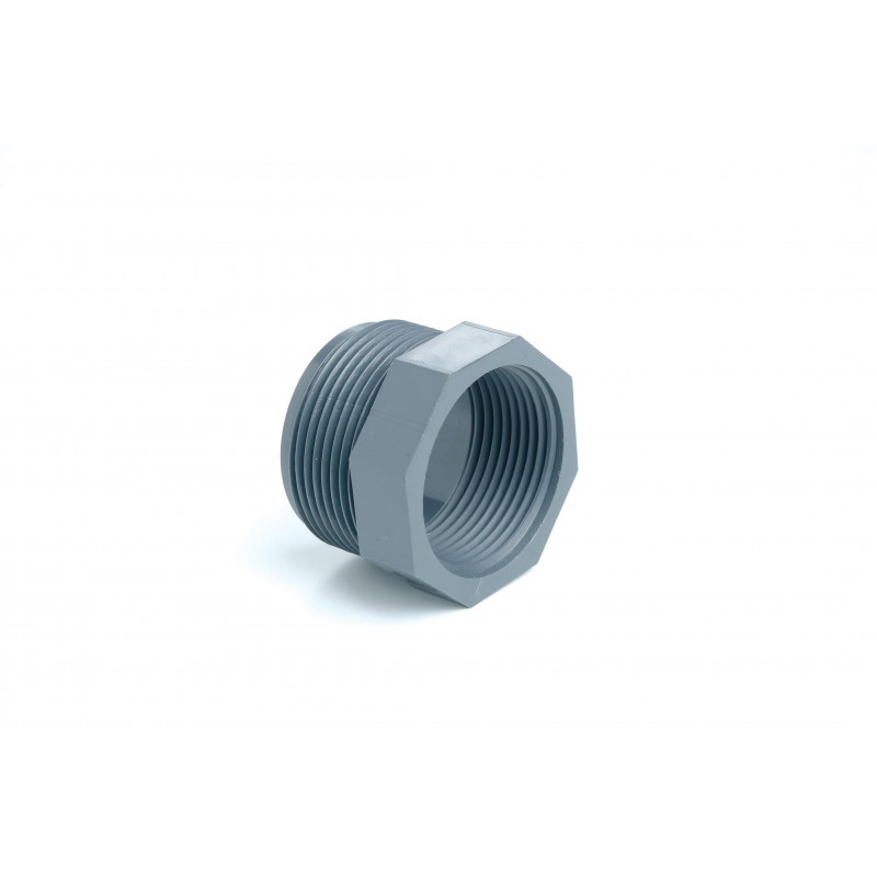 Réduction PVC Pression Diamètre 1/2"x3/8" PN10 MF à visser