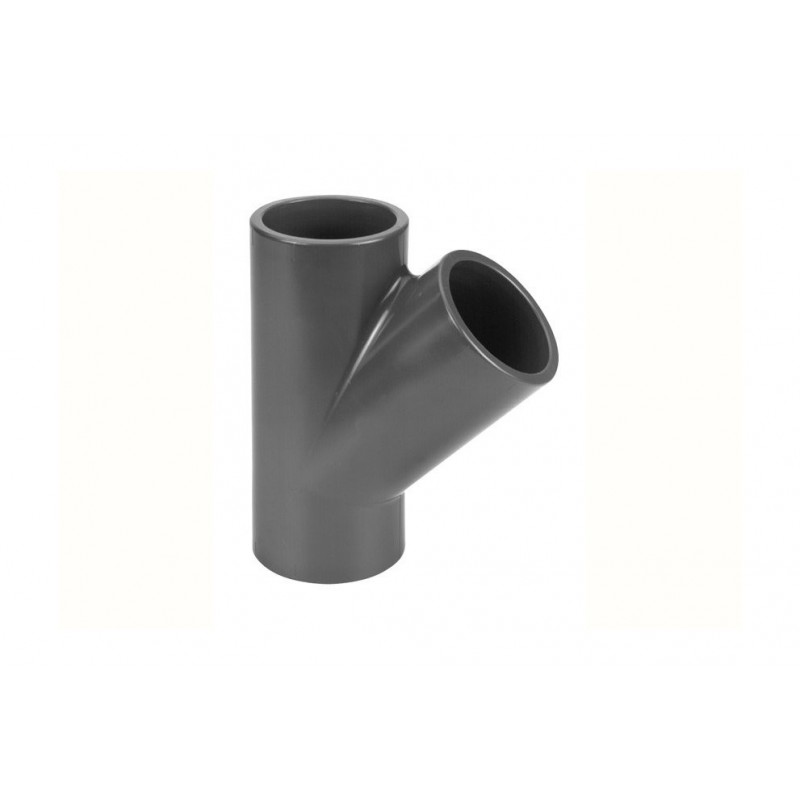 Té PVC Pression 45° Diamètre 125 PN10 à coller Té PVC Pression 45° Diamètre 125 PN10 à coller