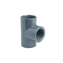 Té PVC Pression 90° Diamètre 16x3/8" PN16 Mixte F à coller F à visser