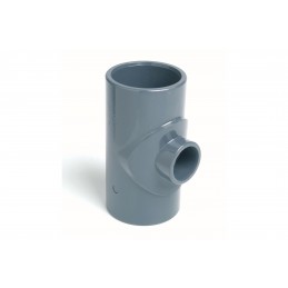 Té Réduit PVC Pression 90° Diamètre 400x225 PN6 à coller