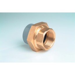 Union 3 pièces PVC/Laiton Diamètre 90x3" PN16 Mixte F à coller F à visser