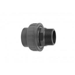 Union 3 pièces PVC Diamètre 12x1/4" PN16 Mixte F à coller M à visser