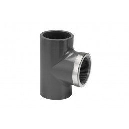Té Réduit 90° Diamètre 32x3/4 pouce PVC PRESSION PN16 Femelle Femelle mixte renforcé