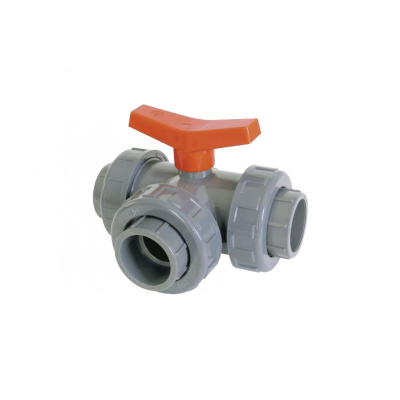 Vanne 3 voies D 32 PN10 avec un perçage en T